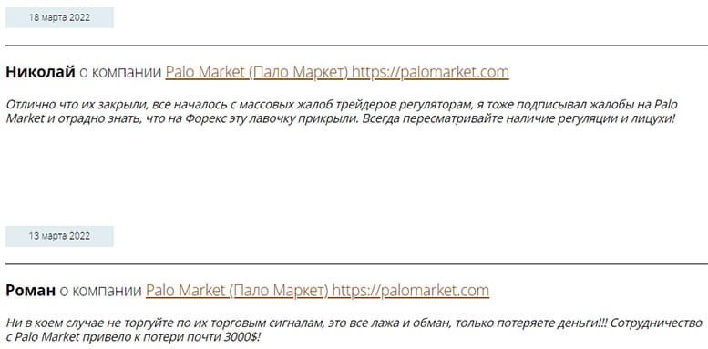 Palo Market: отзывы тех, кому не повезло посотрудничать с ними.