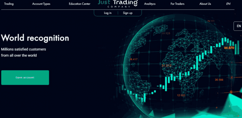 Just2Trading (just2trading.co) лжеброкер! Отзыв Forteck