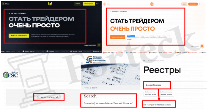 Everest Finances (everestfinances.com) лжеброкер! Отзыв Forteck