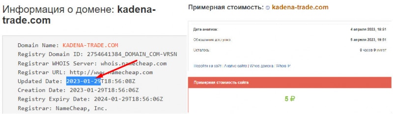 Основные данные о Kadena Trade указывают на признаки лохотрона? Стоит ли доверять?