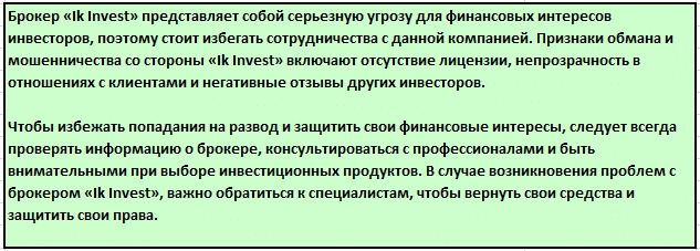 Проект Ik Invest — отзывы, разоблачение