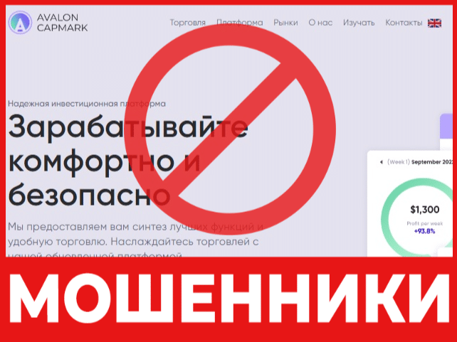 Брокер-мошенник Avalon Cap Mark – обзор, отзывы, схема обмана
