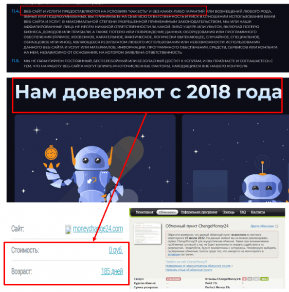 MoneyChange24 (moneychange24.com) фальшивый мошеннический обменник!